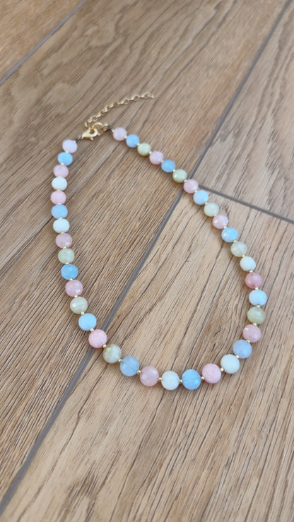 Beaded Necklace-Sugar Cloud