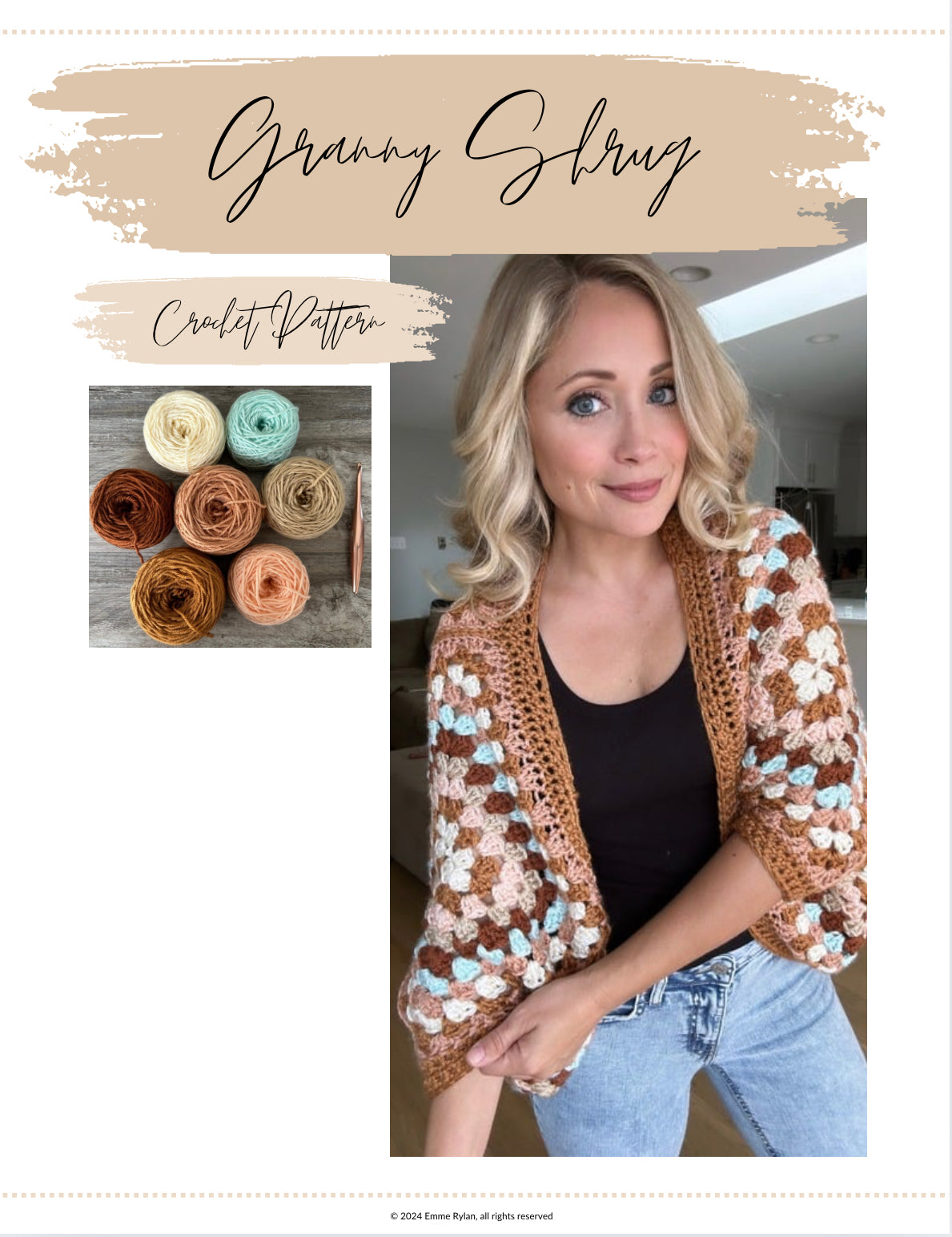 The Perfect Granny Shrug Crochet Pattern and Video Tutorial