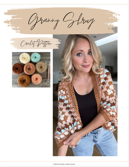 The Perfect Granny Shrug Crochet Pattern and Video Tutorial