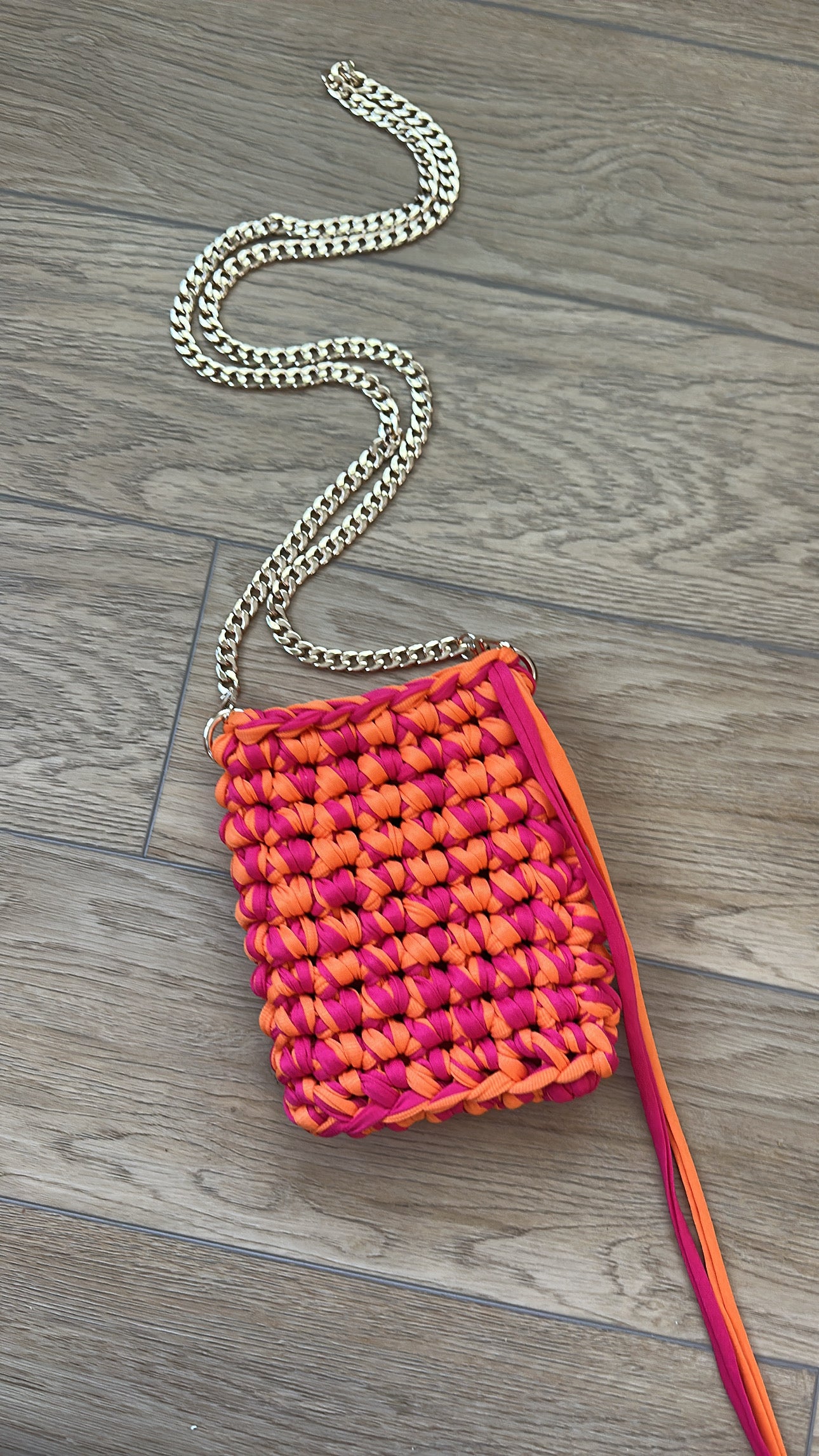 Tropical Punch Crochet Phone Bag