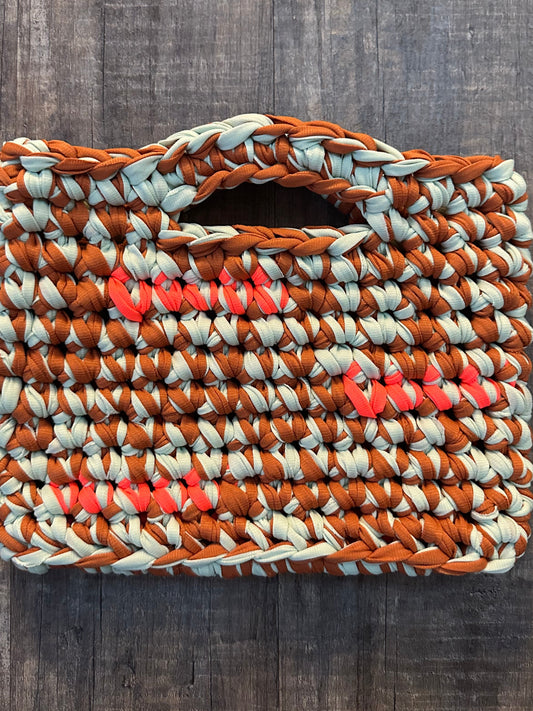 Copper, Mint and Coral bag