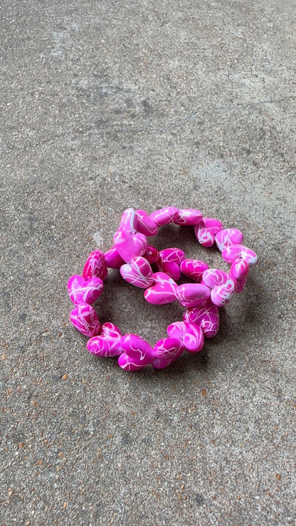 Splatter Heart Bracelet