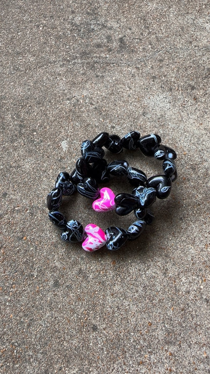 Splatter Heart Bracelet