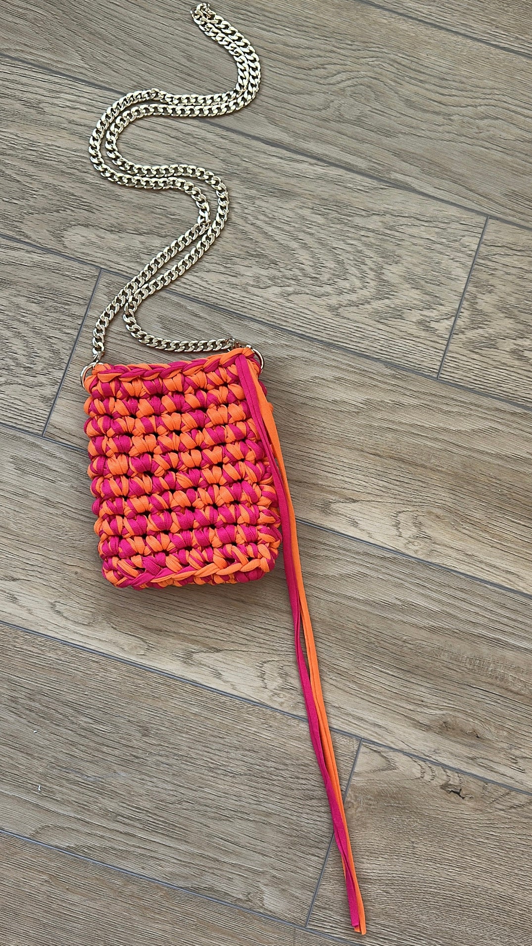 Tropical Punch Crochet Phone Bag