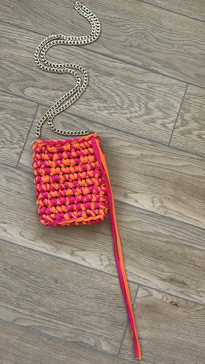 Tropical Punch Crochet Phone Bag