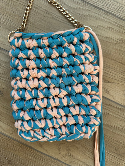Coastal Pop Crochet Phone Bag
