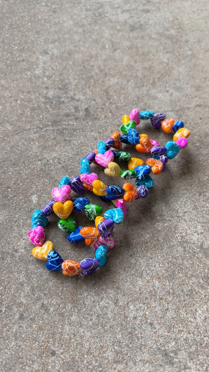 Splatter Heart Bracelet