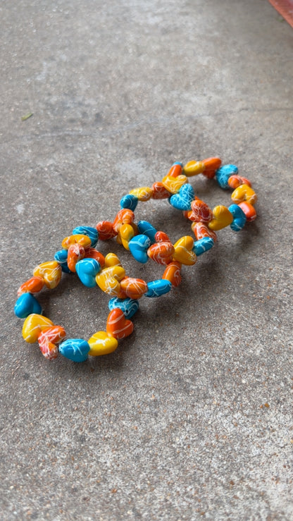Splatter Heart Bracelet