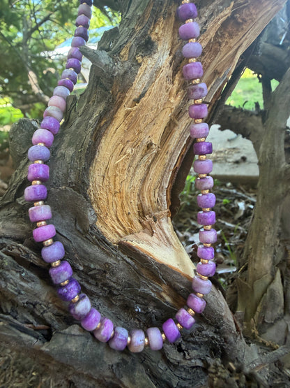 Beaded Necklace-Purple