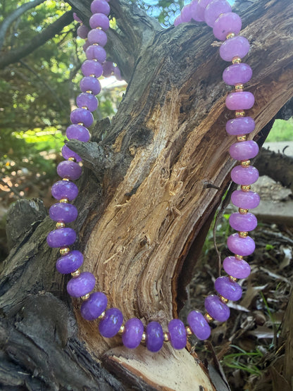 Beaded Necklace-Purple Ombre