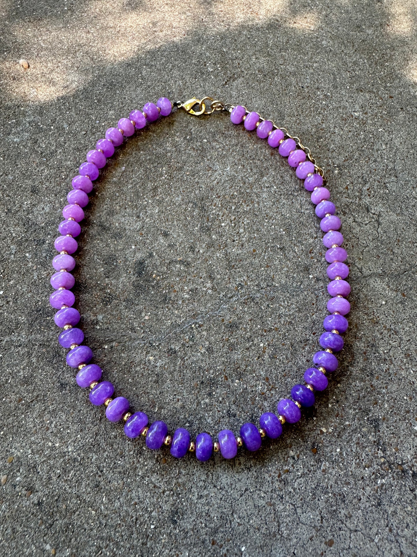 Beaded Necklace-Purple Ombre