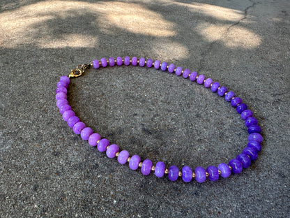 Beaded Necklace-Purple Ombre