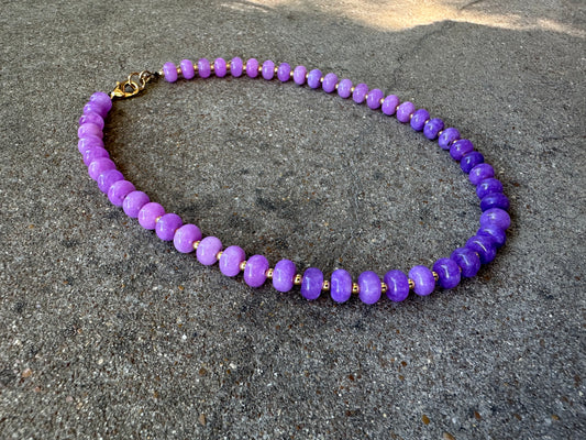 Beaded Necklace-Purple Ombre