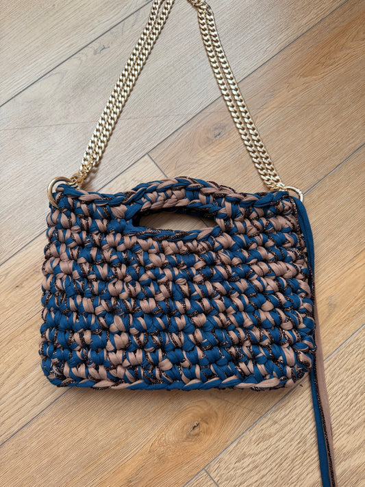 Teal and brown
