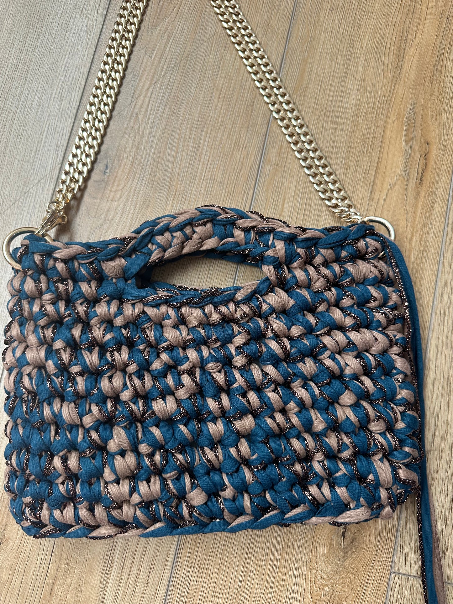 Teal and brown