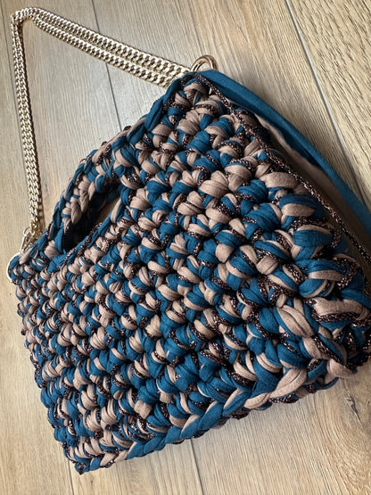 Teal and brown
