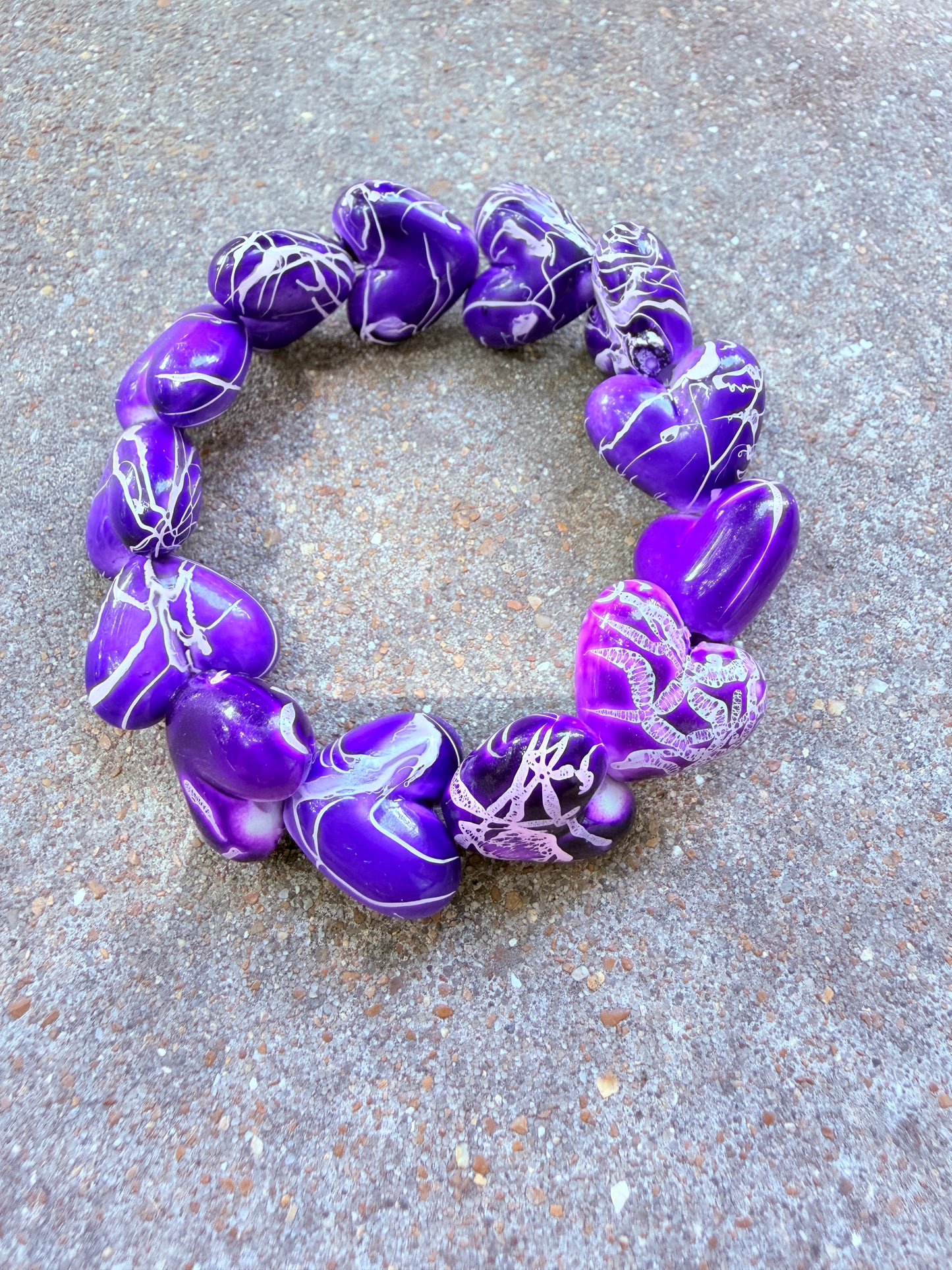 Splatter Heart Bracelet