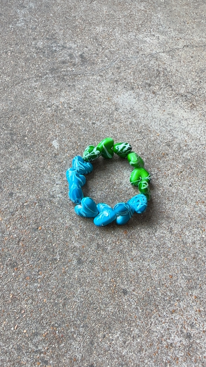 Splatter Heart Bracelet
